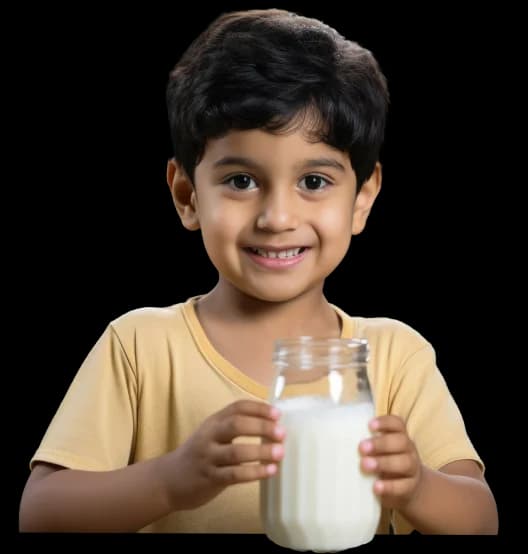 boy drinking milk